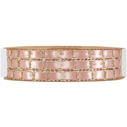NASTRO TESSUTO 7MMX10MT JADE ROSA DETTAGLI ORO
