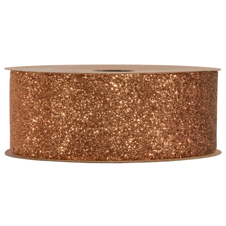 NASTRO TESSUTO 40MMX10MT GLITTER RAME