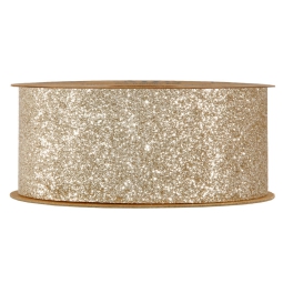 NASTRO TESSUTO 40MMX10MT GLITTER CHAMPAGNE