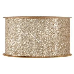 NASTRO TESSUTO 63MMX10MT GLITTER CHAMPAGNE