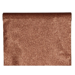 RUNNER TESSUTO 28CMX2,5MT GLITTER RAME