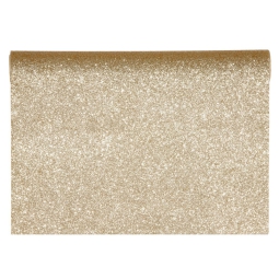 RUNNER TESSUTO 28CMX2,5MT GLITTER CHAMPAGNE