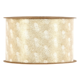 NASTRO TESSUTO 70MMX25MT PUNTINATO CREMA