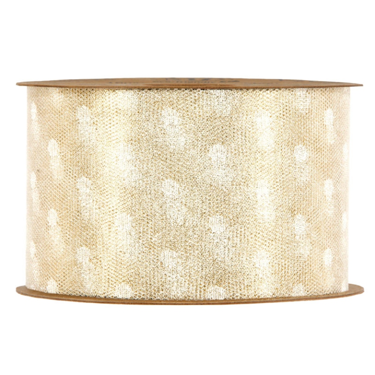 NASTRO TESSUTO 70MMX25MT PUNTINATO CREMA