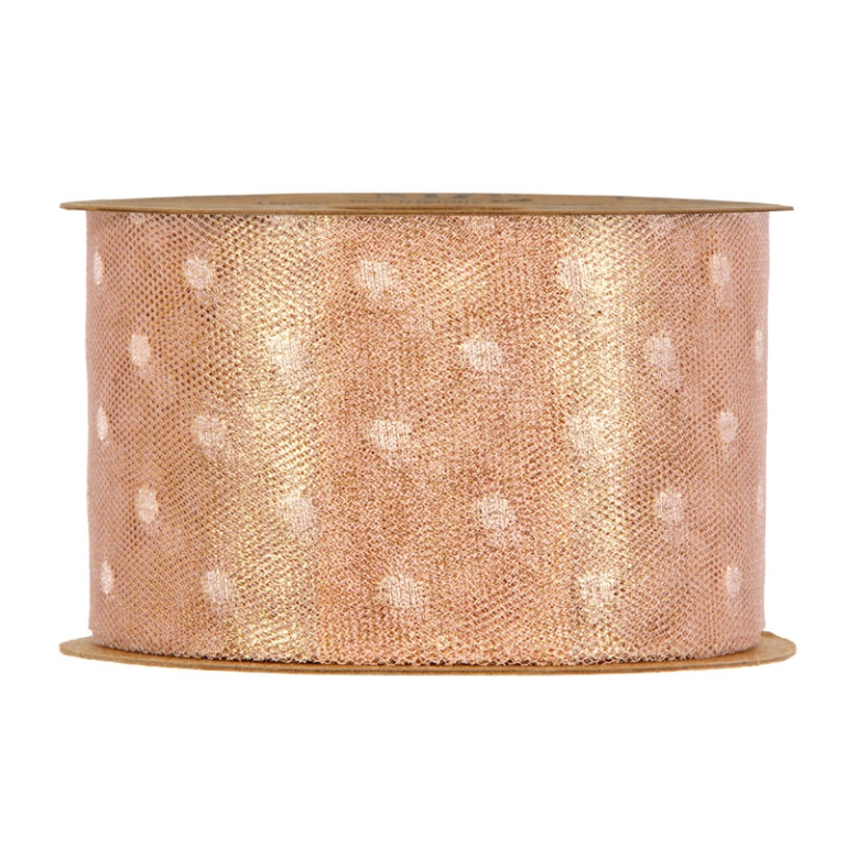 NASTRO TESSUTO 70MMX25MT PUNTINATO ROSA