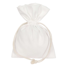 SACCHETTO TESSUTO D10H14CM 10PZ BIANCO