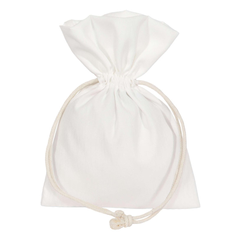 SACCHETTO TESSUTO D10H14CM 10PZ BIANCO