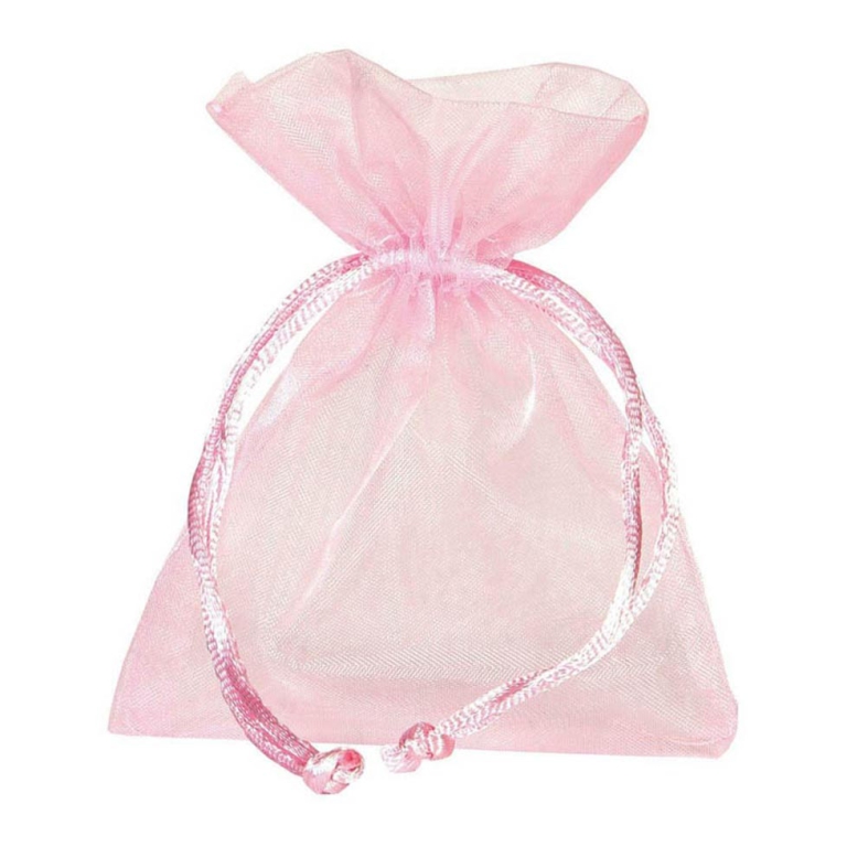 SACCHETTO ORGANZA ROSA 7,5X10CM 10PZ