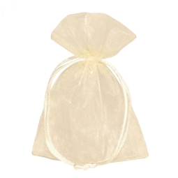 SACCHETTO ORGANZA PANNA  7,5X10CM 10PZ