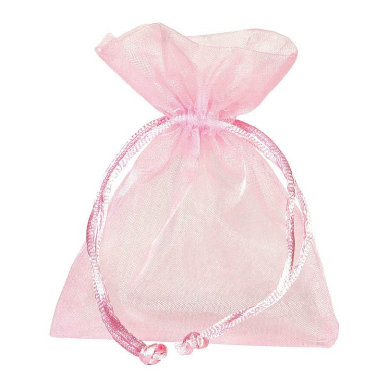 SACCHETTO ORGANZA ROSA 9X12CM 10PZ