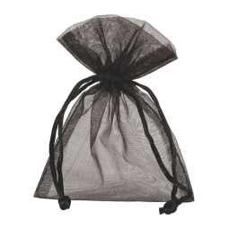 SACCHETTO ORGANZA NERO 9X12CM 10PZ