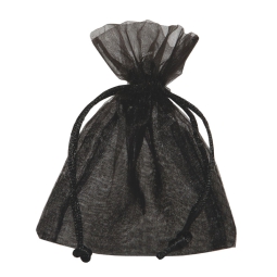 SACCHETTO ORGANZA NERO 12X17CM 10PZ