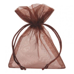 SACCHETTO ORGANZA MARRONE 12X17CM 10PZ