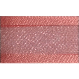 NASTRO ORGANZA 38MMX25MT BORDATO RASO ROSA 041