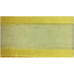 NASTRO ORGANZA 38MMX25MT BORDATO RASO GIALLO 118