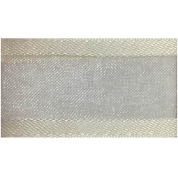 NASTRO ORGANZA 38MMX25MT BORDATO RASO AVORIO 106