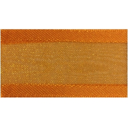 NASTRO ORGANZA 38MMX25MT BORDATO RASO ARANCIO 120