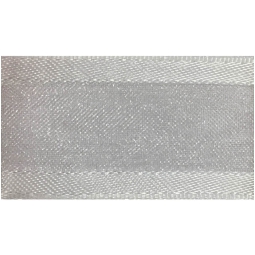 NASTRO ORGANZA 38MMX25MT BORDATO RASO BIANCO 001