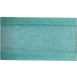 NASTRO ORGANZA 38MMX25MT BORDATO RASO ACQUAMARIN 171