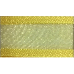 NASTRO ORGANZA 15MMX25MT BORDATO RASO GIALLO 118