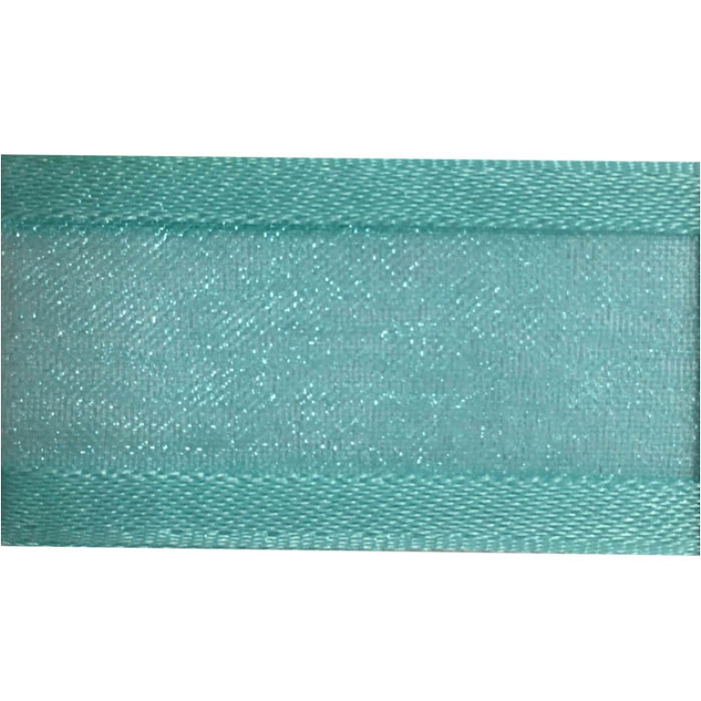 NASTRO ORGANZA 15MMX25MT BORDATO RASO ACQUAMARIN 171