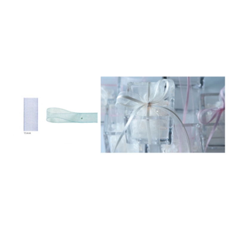 NASTRO ORGANZA 15MMX25MT CELESTE 172