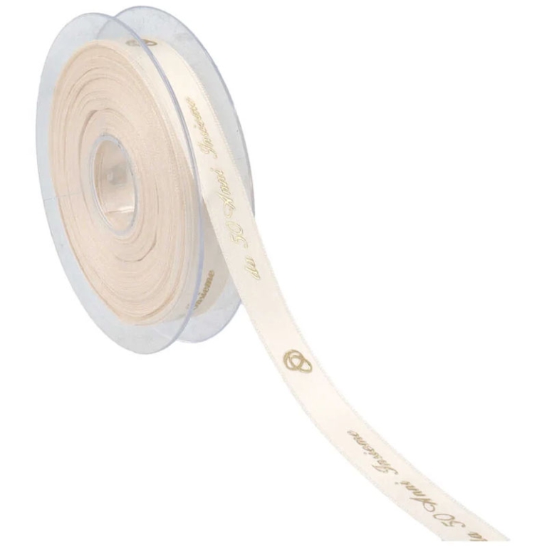 NASTRO DOPPIO RASO 15MMX20MT NOZZE ORO PANNA 2