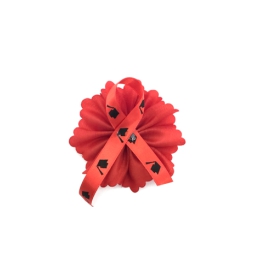 NASTRO GALLES HENRY 25MT P.CONFETTI TESS.ROSSO