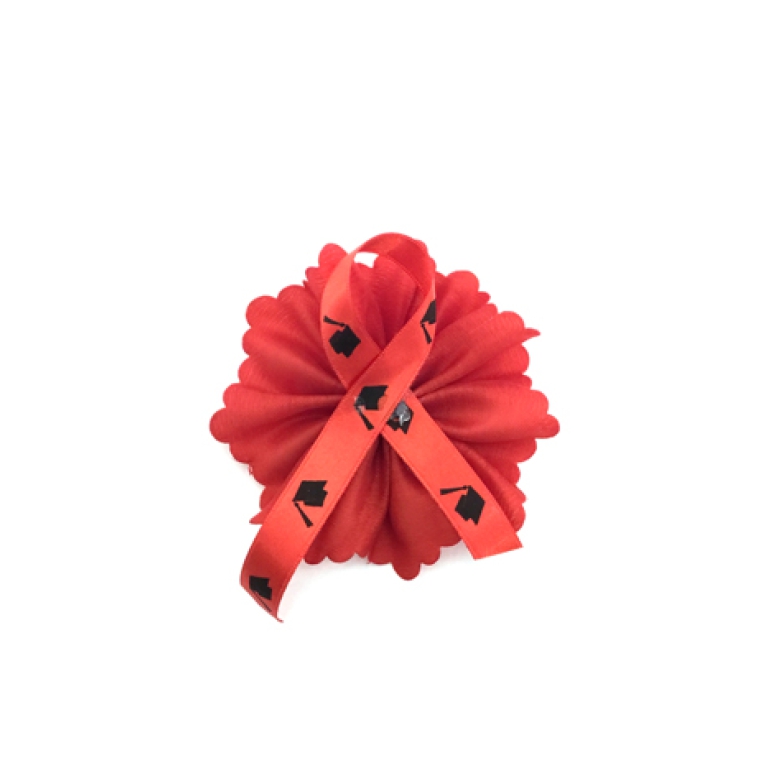 NASTRO GALLES HENRY 25MT P.CONFETTI TESS.ROSSO