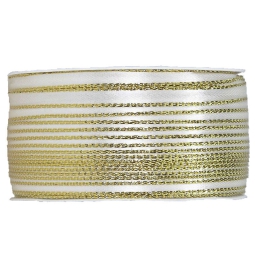 NASTRO SATINÈE 6MMX50MT 2 LATI ORO E ARGENTO