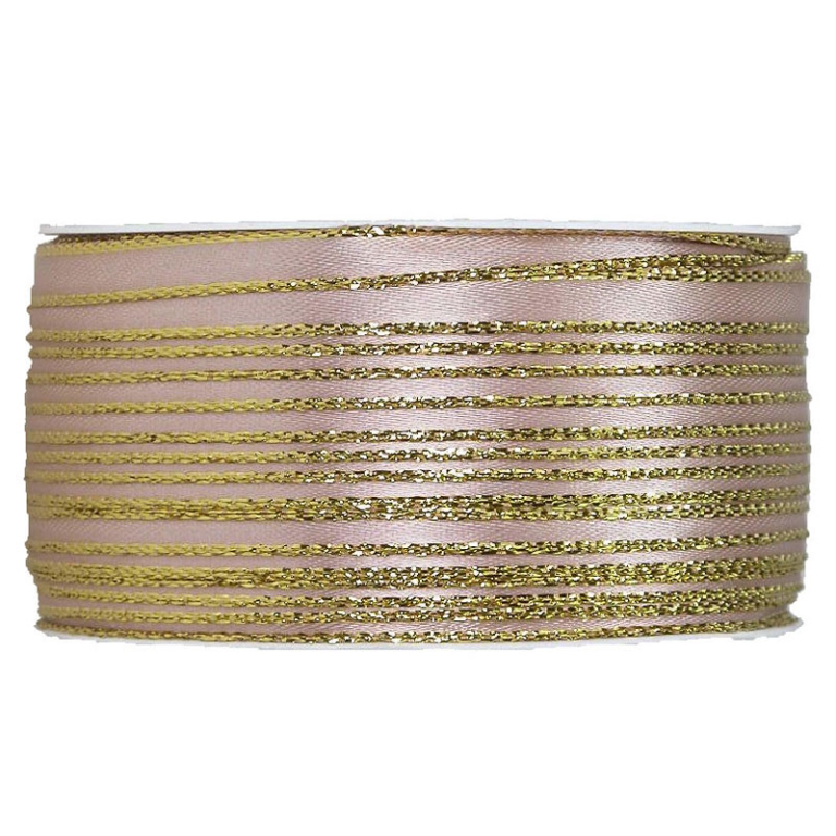 NASTRO SATINÈE 6MMX50MT 2 LATI CARAMELLO ORO