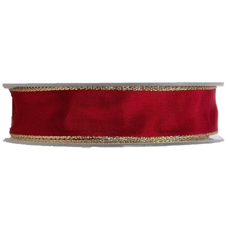 NASTRO TESSUTO 25MMX25MT BORDEAUX ORO