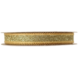 NASTRO TESSUTO 15MMX15MT GLITTER ORO BORDATO ORO