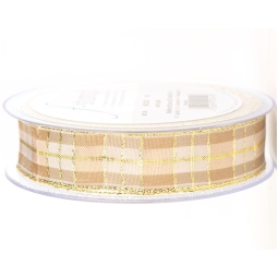 NASTRO TESSUTO 25MMX20MT SCOZZESE PANNA CREMA