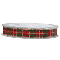 NASTRO TESSUTO 15MMX20MT SCOZZESE ROSSO VERDE
