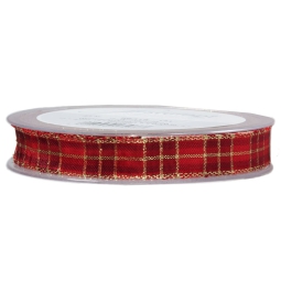 NASTRO TESSUTO 15MMX20MT SCOZZESE BORDEAUX ROSSO