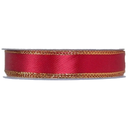 NASTRO SATINÈE 15MMX25MT BORDEAUX ORO