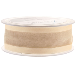 NASTRO TESSUTO 25MMX25MT BORDATO CREMA