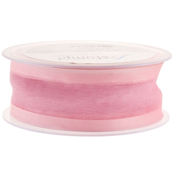 NASTRO TESSUTO 25MMX25MT BORDATO ROSA