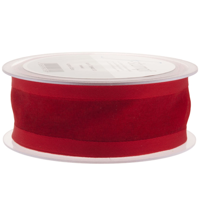 NASTRO TESSUTO 25MMX25MT BORDATO ROSSO