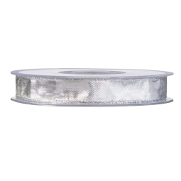 NASTRO TESSUTO 15MMX25MT LAMÈ ARGENTO
