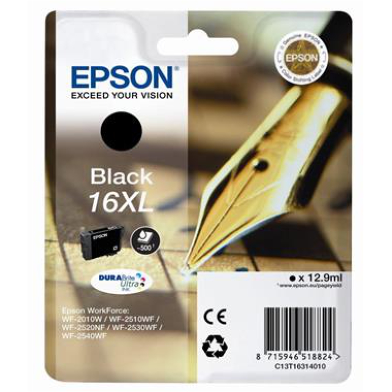 INK JET EPSON T1631 NERO 16XL ORIGINALE H.C.