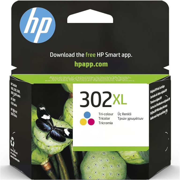 INK JET HP302XL F6U67 COLORE ORIGINALE