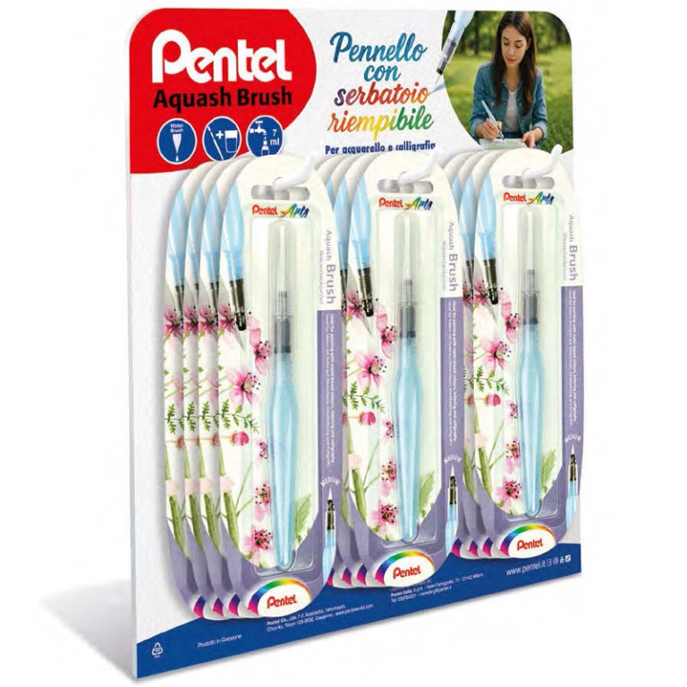 AQUASH BRUSH 12PZ PENNELLO CON SERBATOIO EXPO