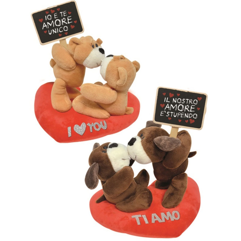 COPPIA ORSETTI E CAGNOLINI 20CM H.20CM