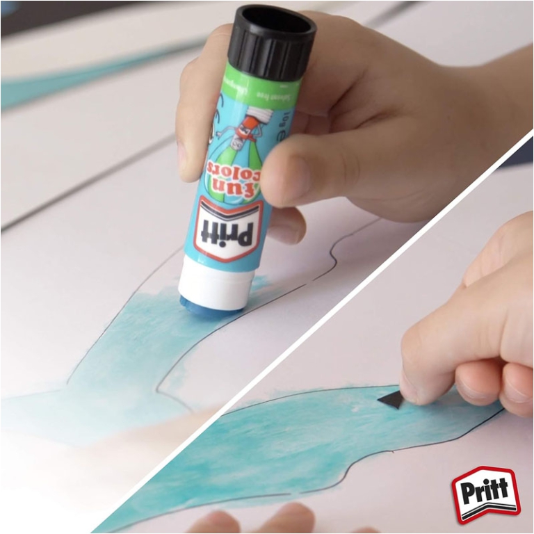 COLLA STICK PRITT 10GR   48PZ FUN COLORS RAINBOW 5