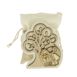 SACCHETTO 6PZ ARTE BAG   H.8CM DECO'LEGNO CRESIMA