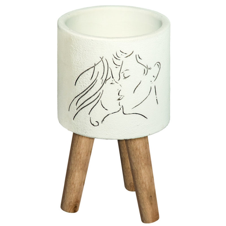 PORTAPIANTE BESO D14H24CM CON SUPPORTO