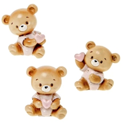 ORSETTO RESINA H4CM 12PZ ROSA SOGGETTI ASSORTITI
