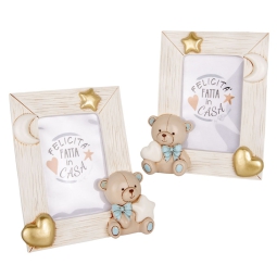 ORSO PORTAFOTO 16X19CM   AZZURRO ASSORTITI